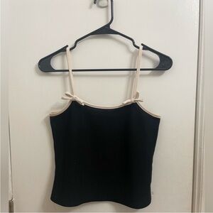 Blue Tassel for Anthropologie Black Bow Tank Top